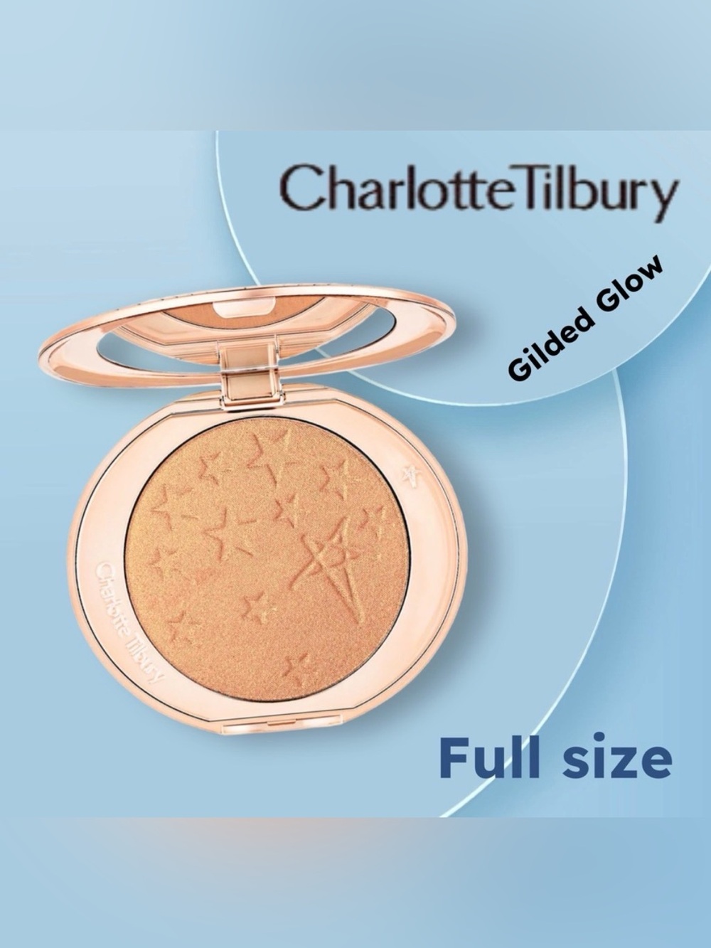 🇬🇧🆕 CHARLOTTE TILBURY |FULL| Warm Gilded Gold Glow Glide Powder Highlighter*